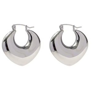 silver chunky small hoops